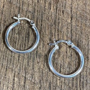 Small 925 Sterling Silver Hoop Earrings